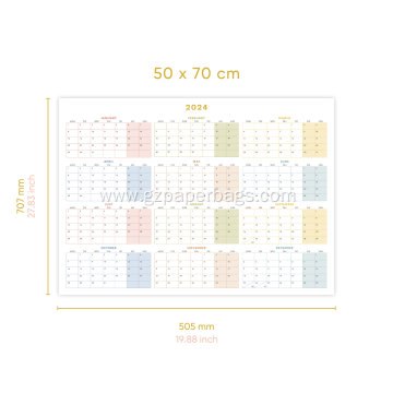Custom Extra Large One-Page Wall Calendar